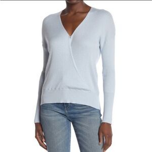 NWT Elodie Ribbed Faux Wrap Sweater